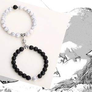 2pcs/set Lovers Distance Magnet Couple Bracelet